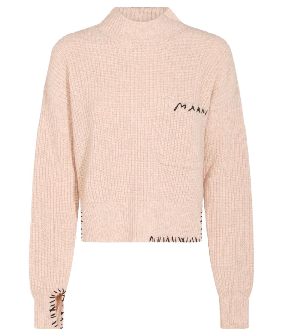 MARNI Розовый шерстяной джемпер / свитер, фото 1