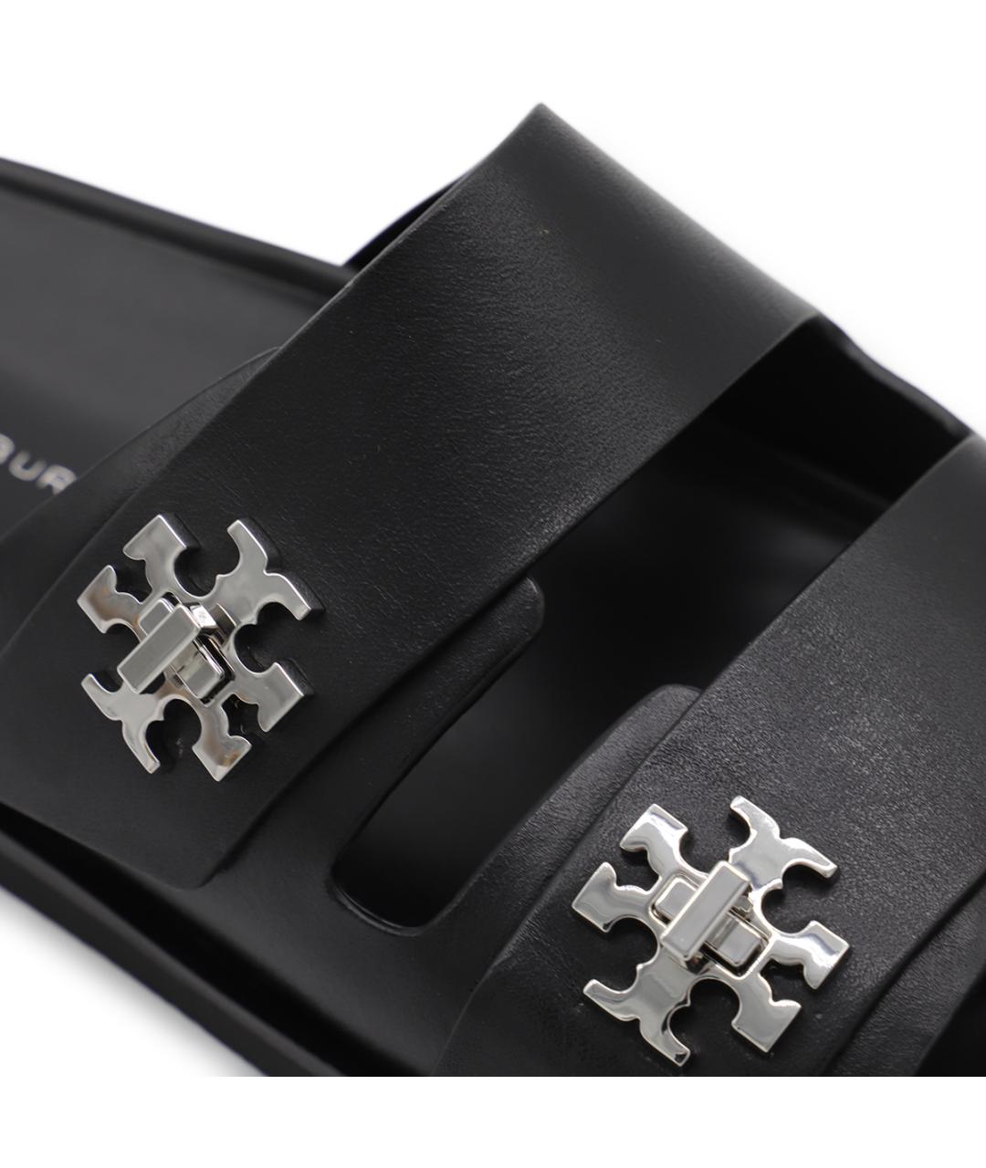 TORY BURCH Черные кожаные сандалии, фото 4
