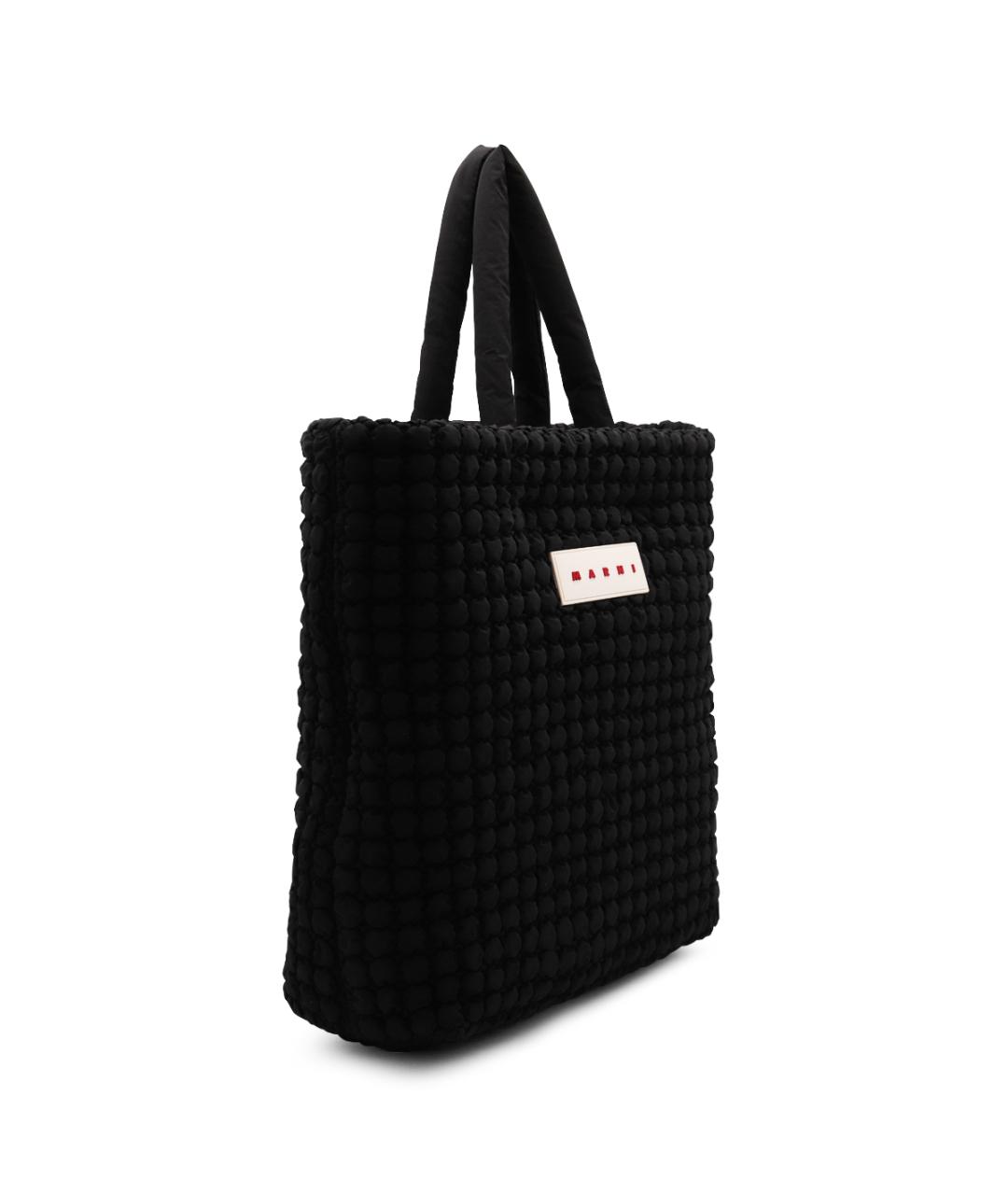 MARNI Черная тканевая сумка тоут, фото 2