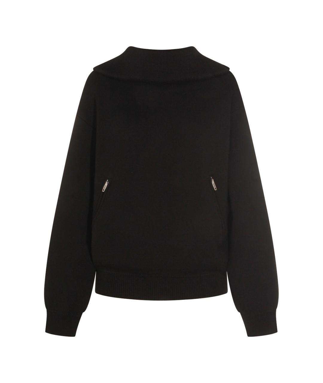 BALENCIAGA Черный хлопковый джемпер / свитер, фото 1