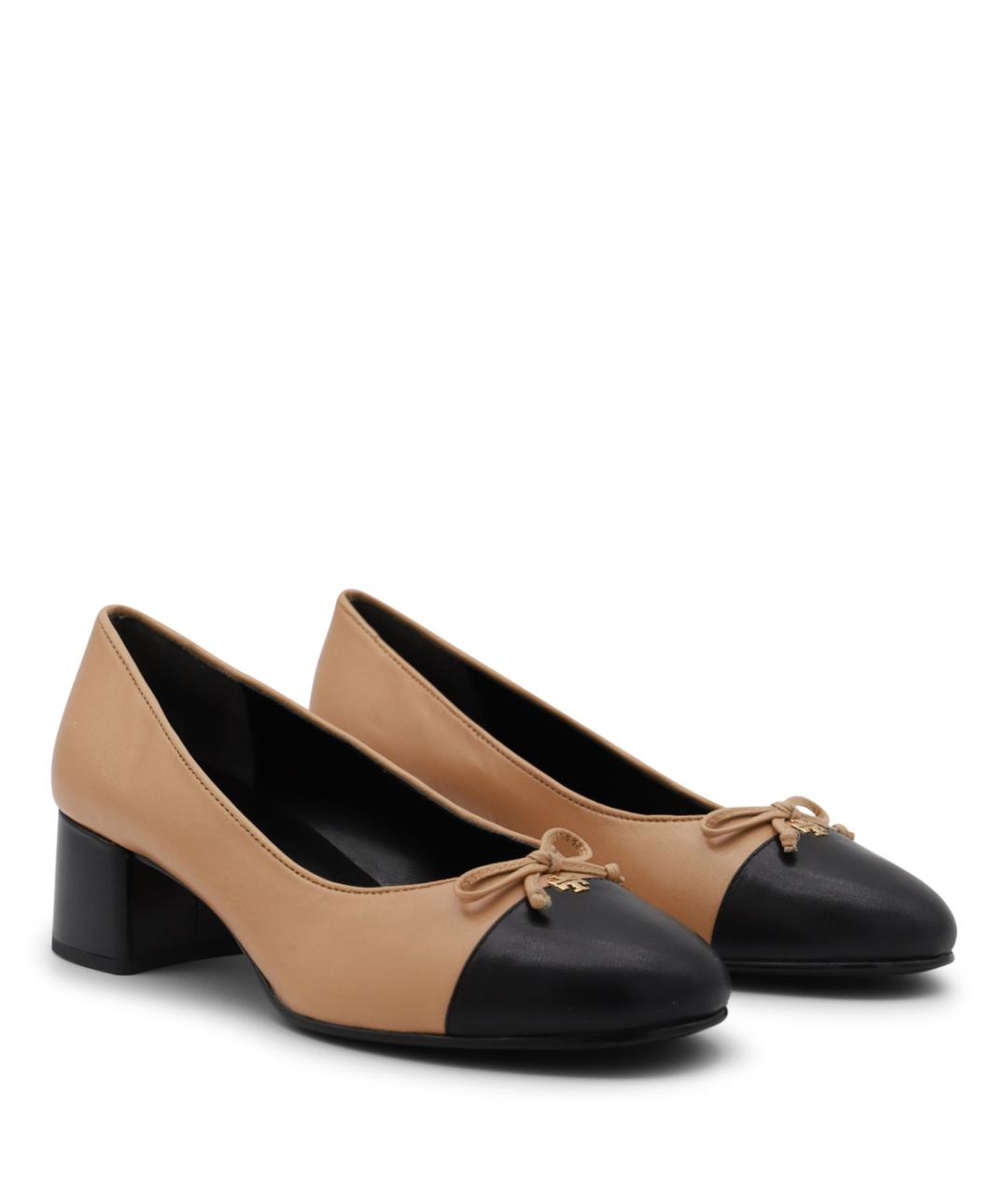 TORY BURCH Коричневые кожаные туфли, фото 2