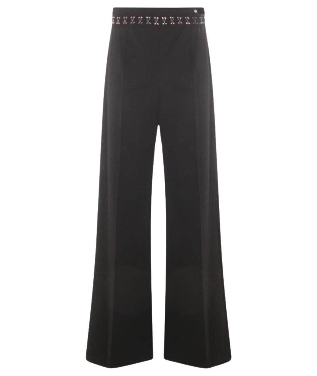 NISSA Черные ацетатные прямые брюки, фото 1