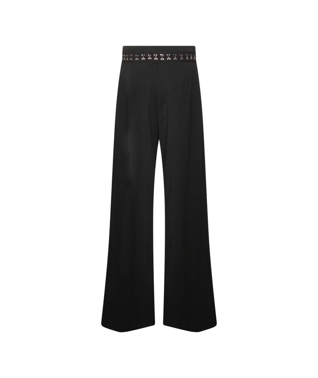 NISSA Черные ацетатные прямые брюки, фото 2