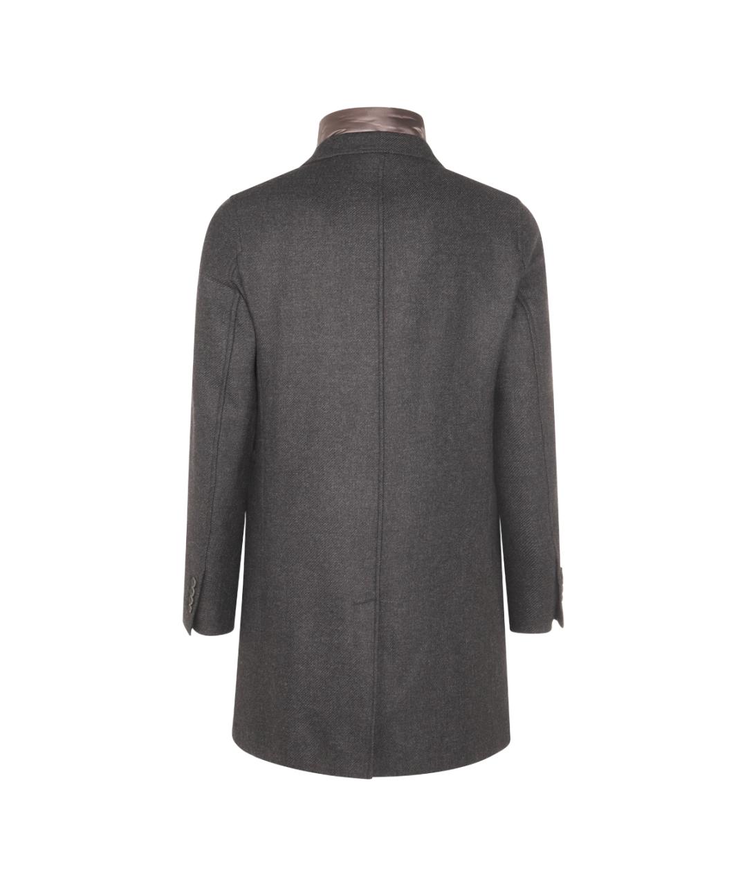 HERNO Серое шерстяное пальто, фото 2