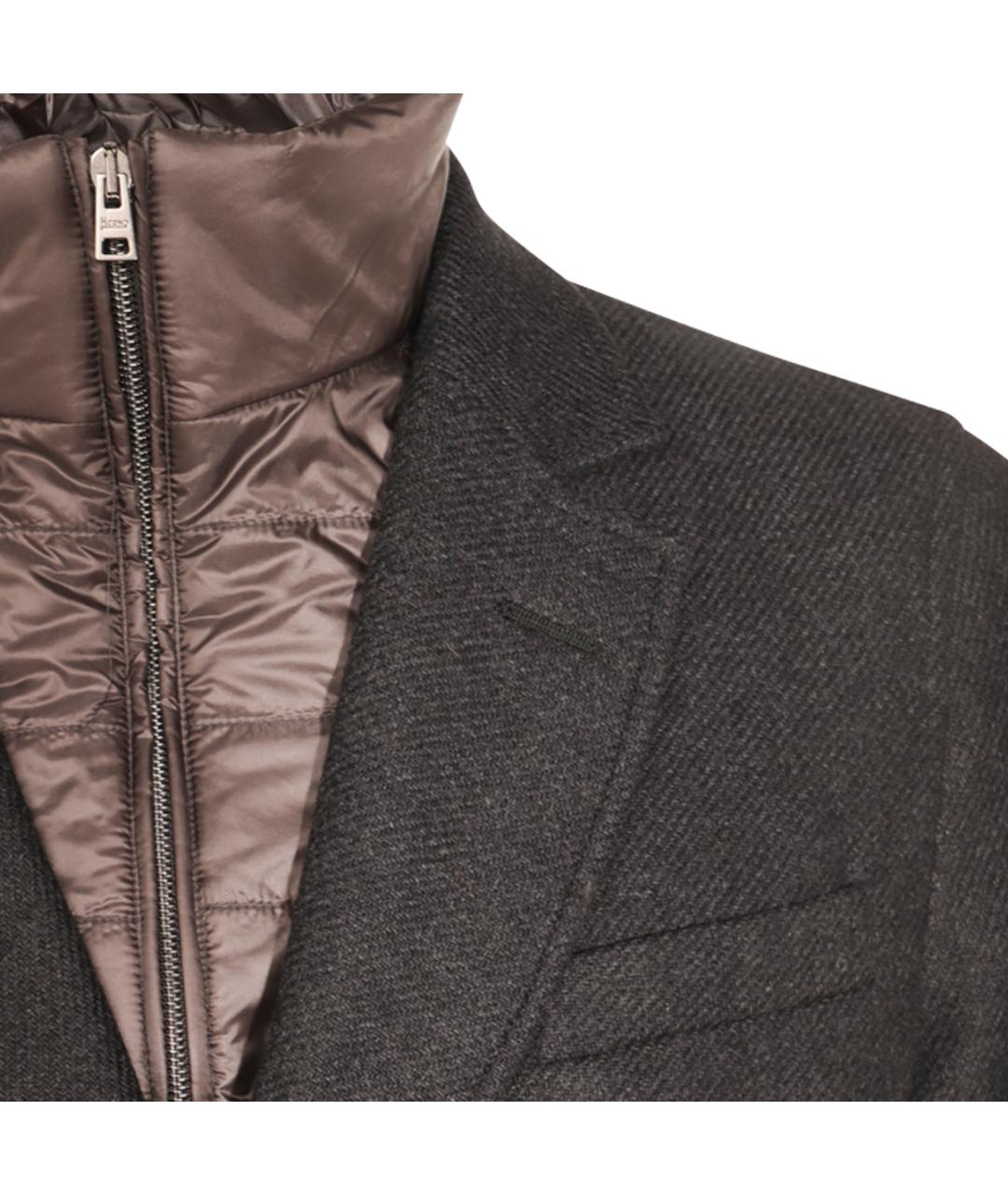 HERNO Серое шерстяное пальто, фото 3