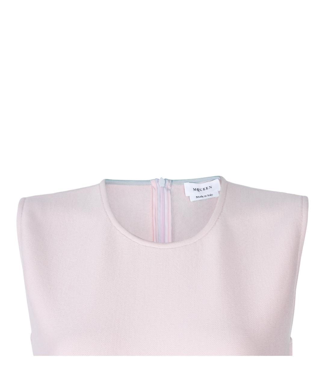 ALEXANDER MCQUEEN Розовое вискозное вечернее платье, фото 3