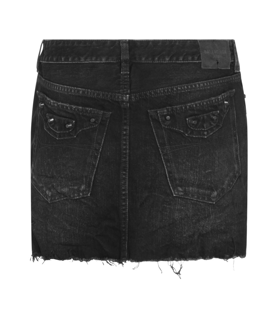 BALENCIAGA Черная юбка мини, фото 2