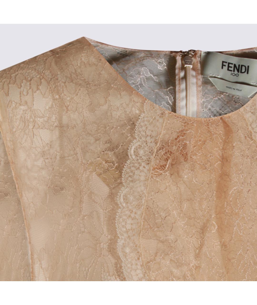 FENDI Мульти хлопковое повседневное платье, фото 5