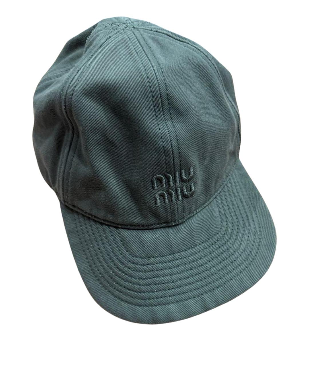 MIU MIU Антрацитовая кепка, фото 1