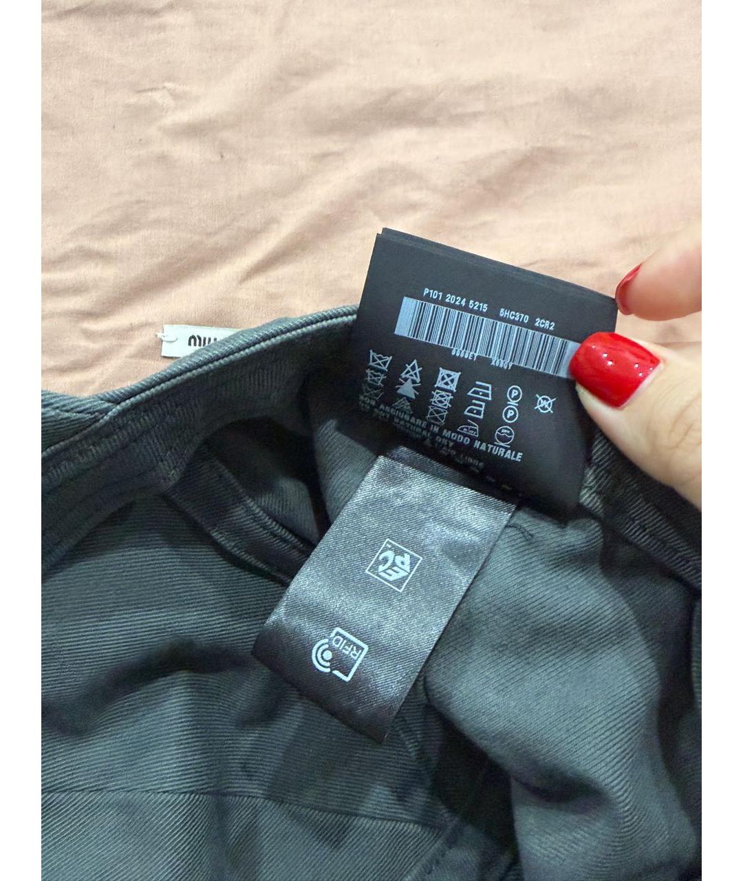 MIU MIU Антрацитовая кепка, фото 8