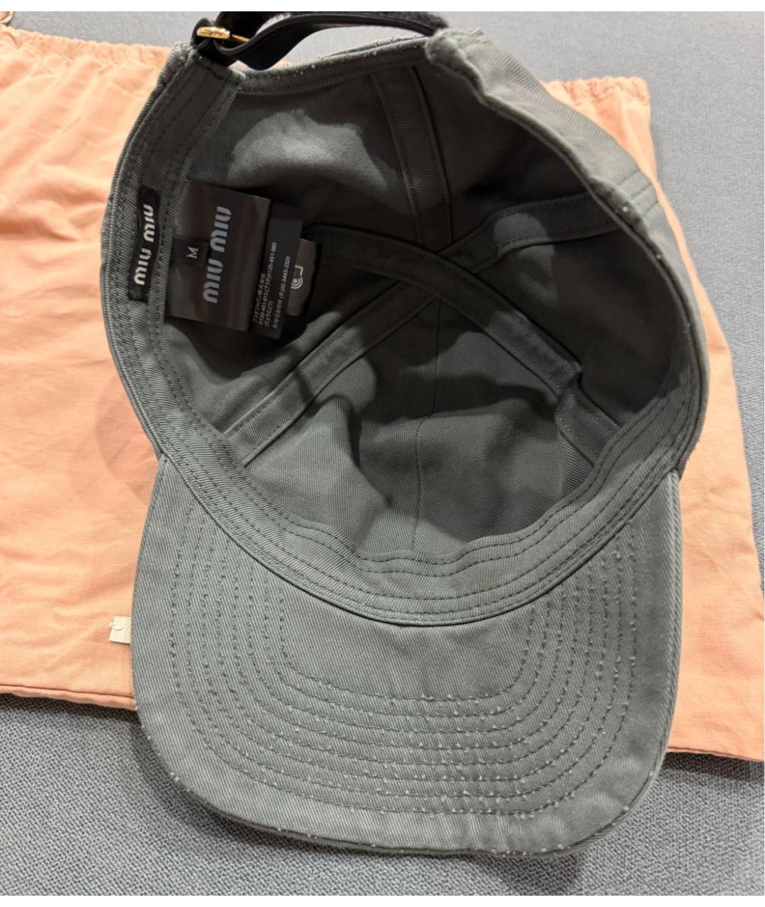 MIU MIU Антрацитовая кепка, фото 4