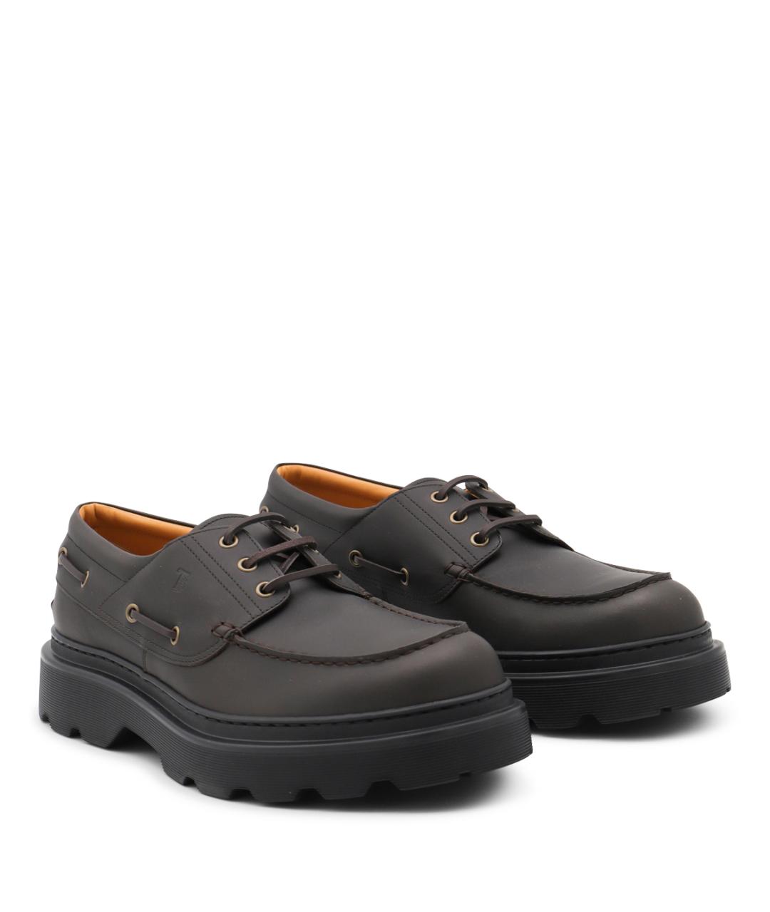 TOD'S Коричневые кожаные лоферы, фото 2