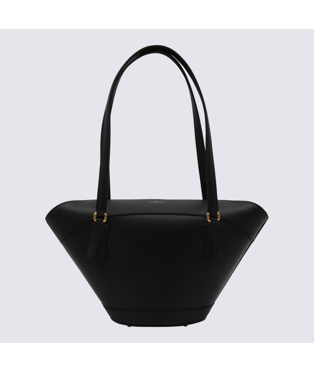 DOLCE&GABBANA Черная кожаная сумка тоут, фото 4