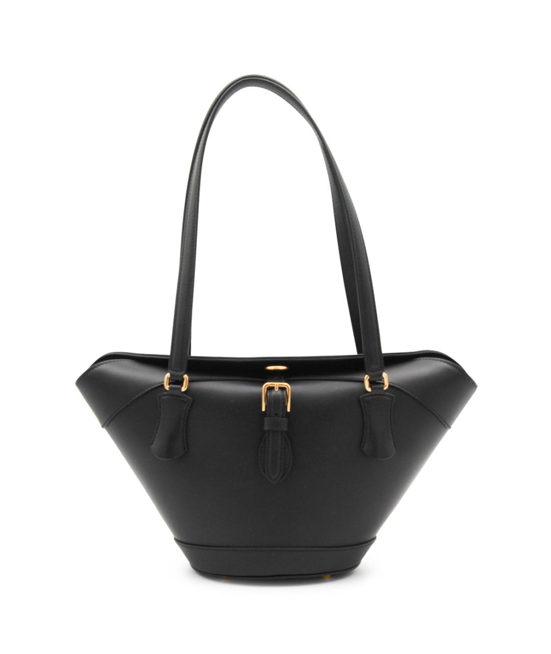 DOLCE&GABBANA Черная кожаная сумка тоут, фото 1