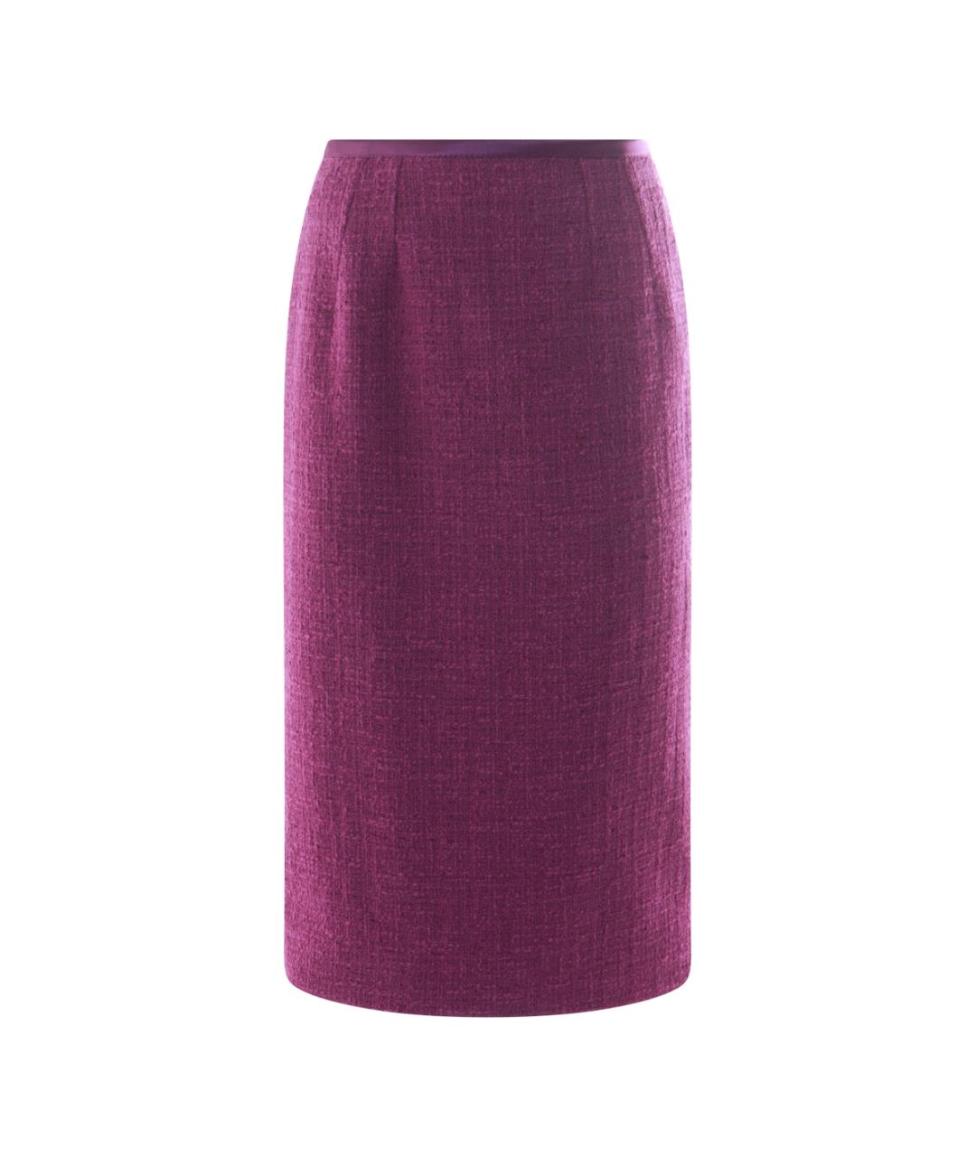 DOLCE&GABBANA Фиолетовая хлопковая юбка миди, фото 1