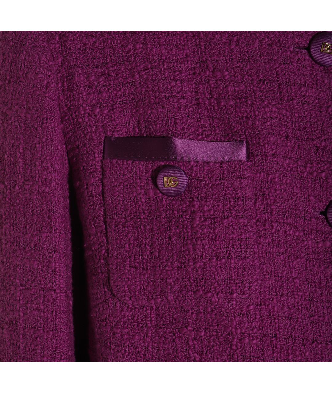 DOLCE&GABBANA Фиолетовый хлопковый жакет/пиджак, фото 4