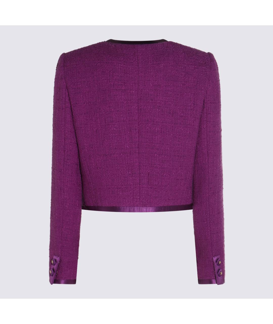 DOLCE&GABBANA Фиолетовый хлопковый жакет/пиджак, фото 3