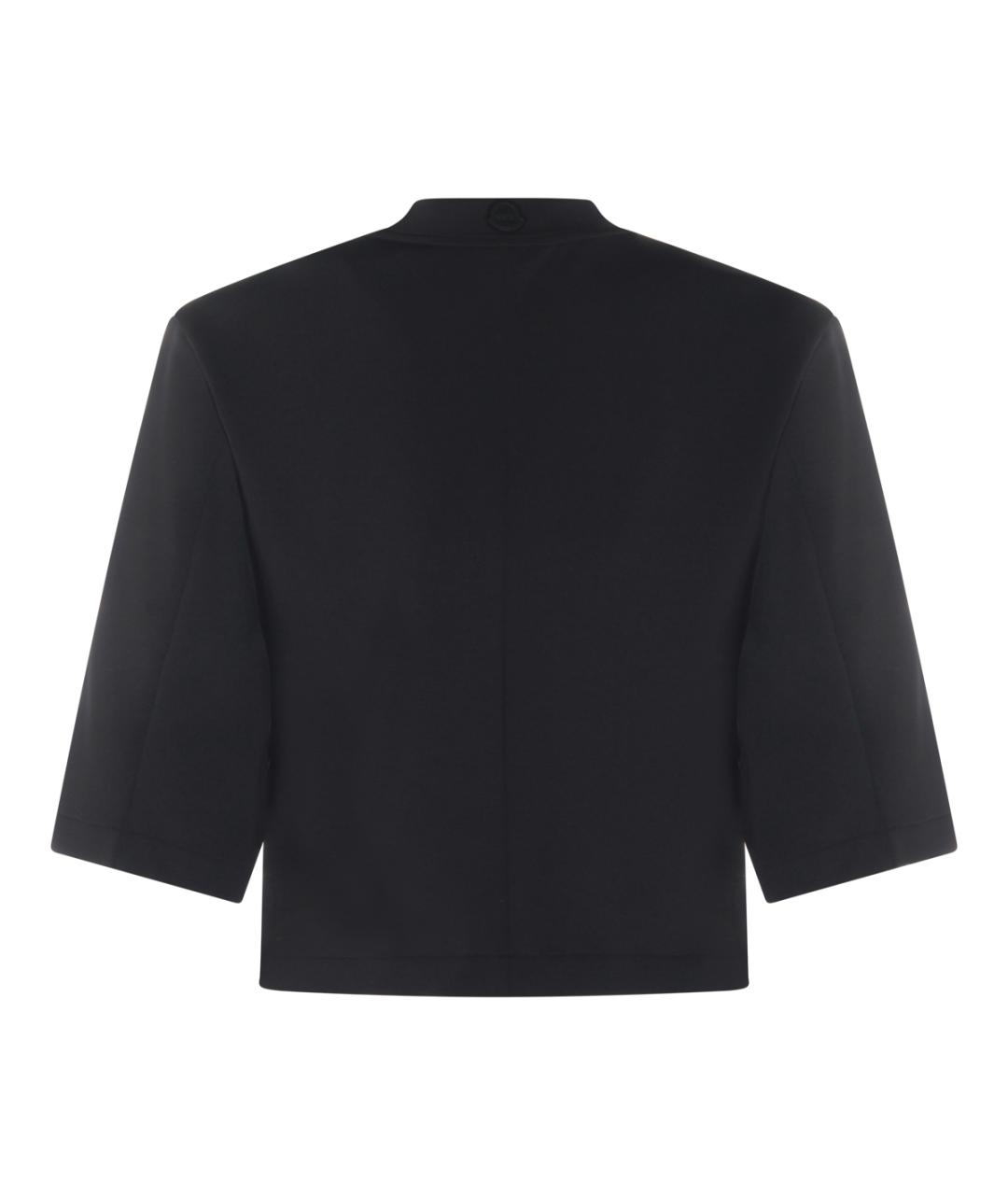 MONCLER Черная полиэстеровая футболка, фото 2