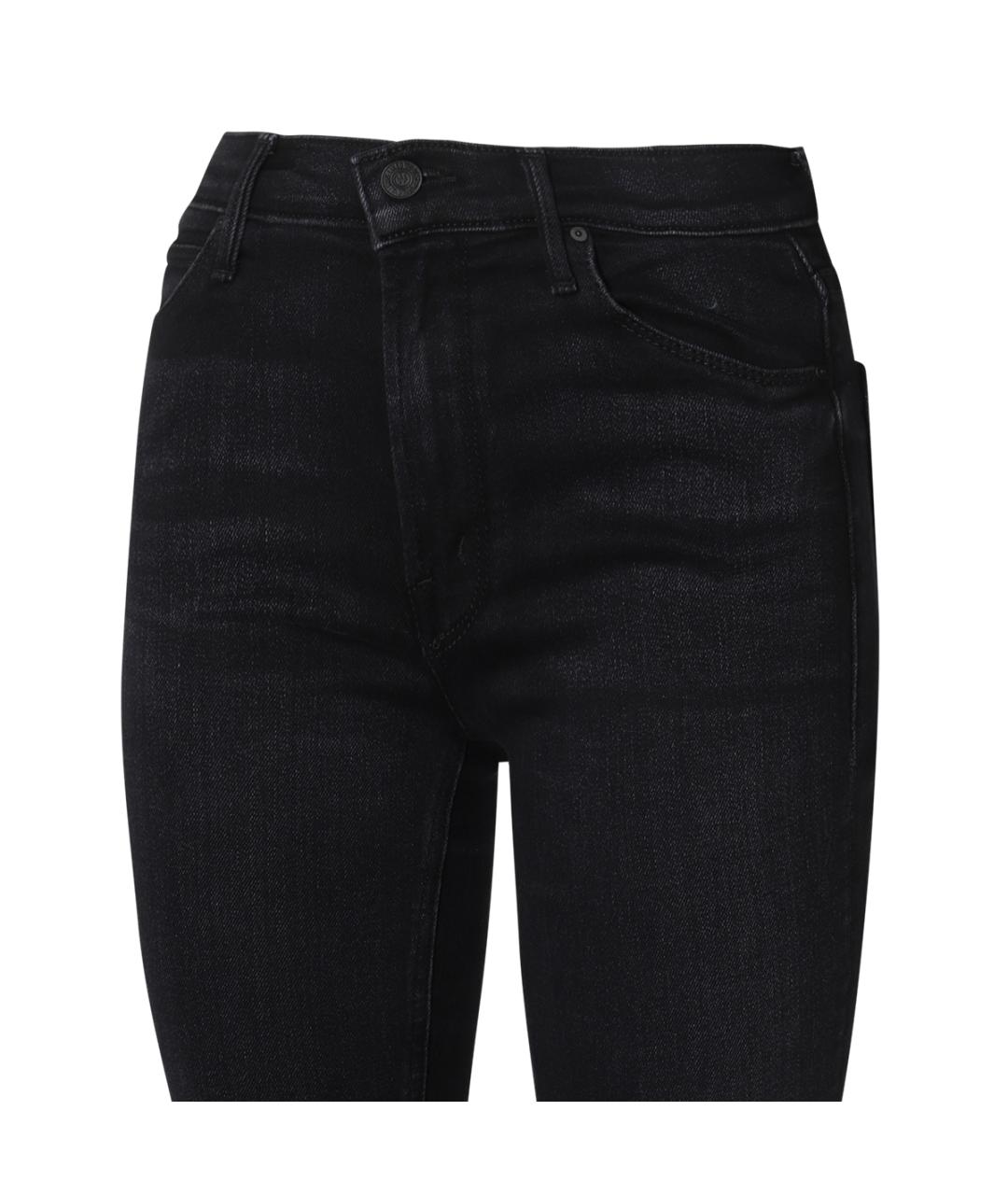 MOTHER Черные хлопковые джинсы клеш, фото 3