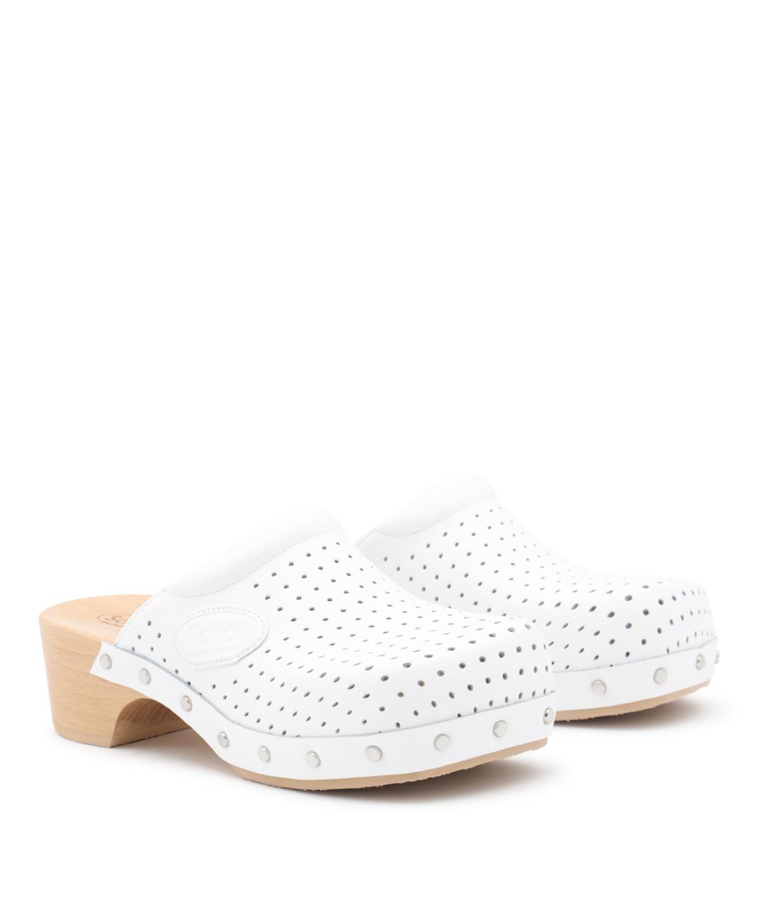 BALENCIAGA Белые кожаные сабо, фото 2