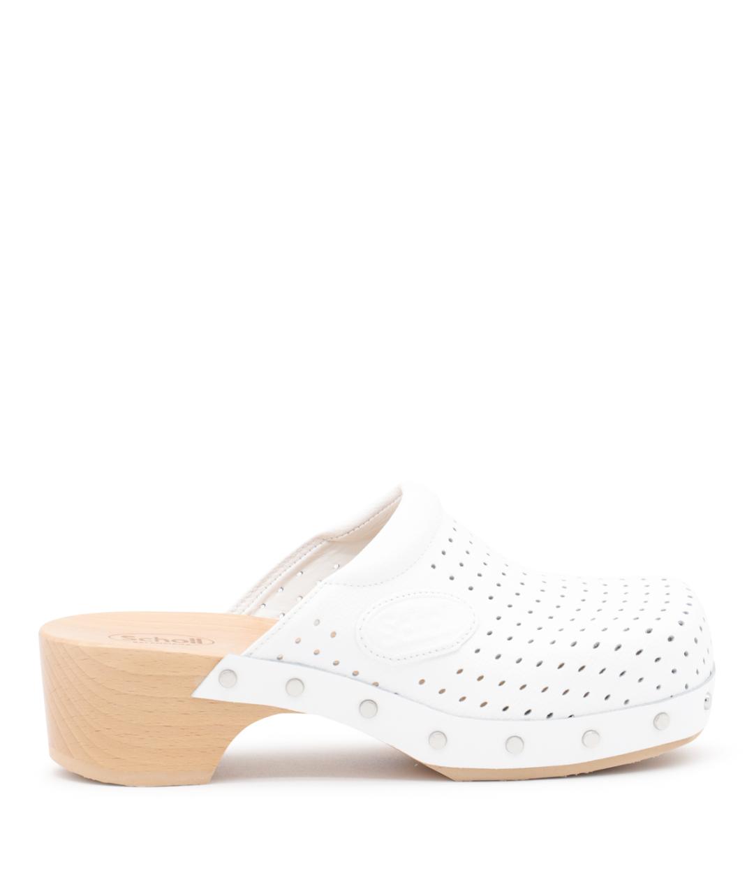 BALENCIAGA Белые кожаные сабо, фото 1