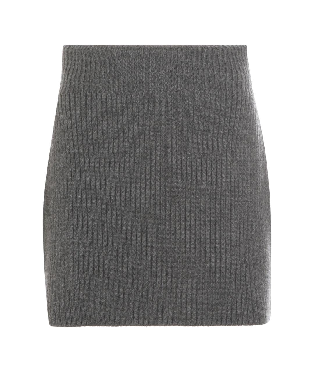 GIVENCHY Серая шерстяная юбка мини, фото 1