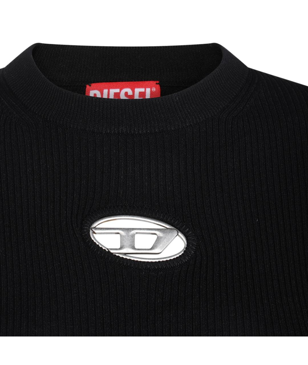 DIESEL Черный вискозный джемпер / свитер, фото 3