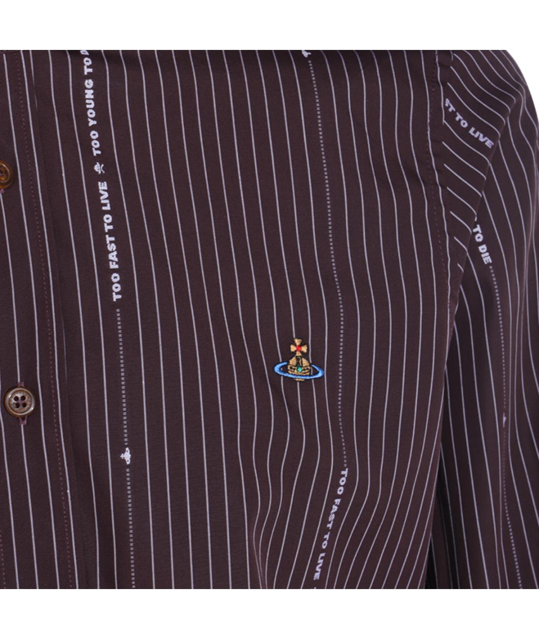 VIVIENNE WESTWOOD Коричневая хлопковая классическая рубашка, фото 3