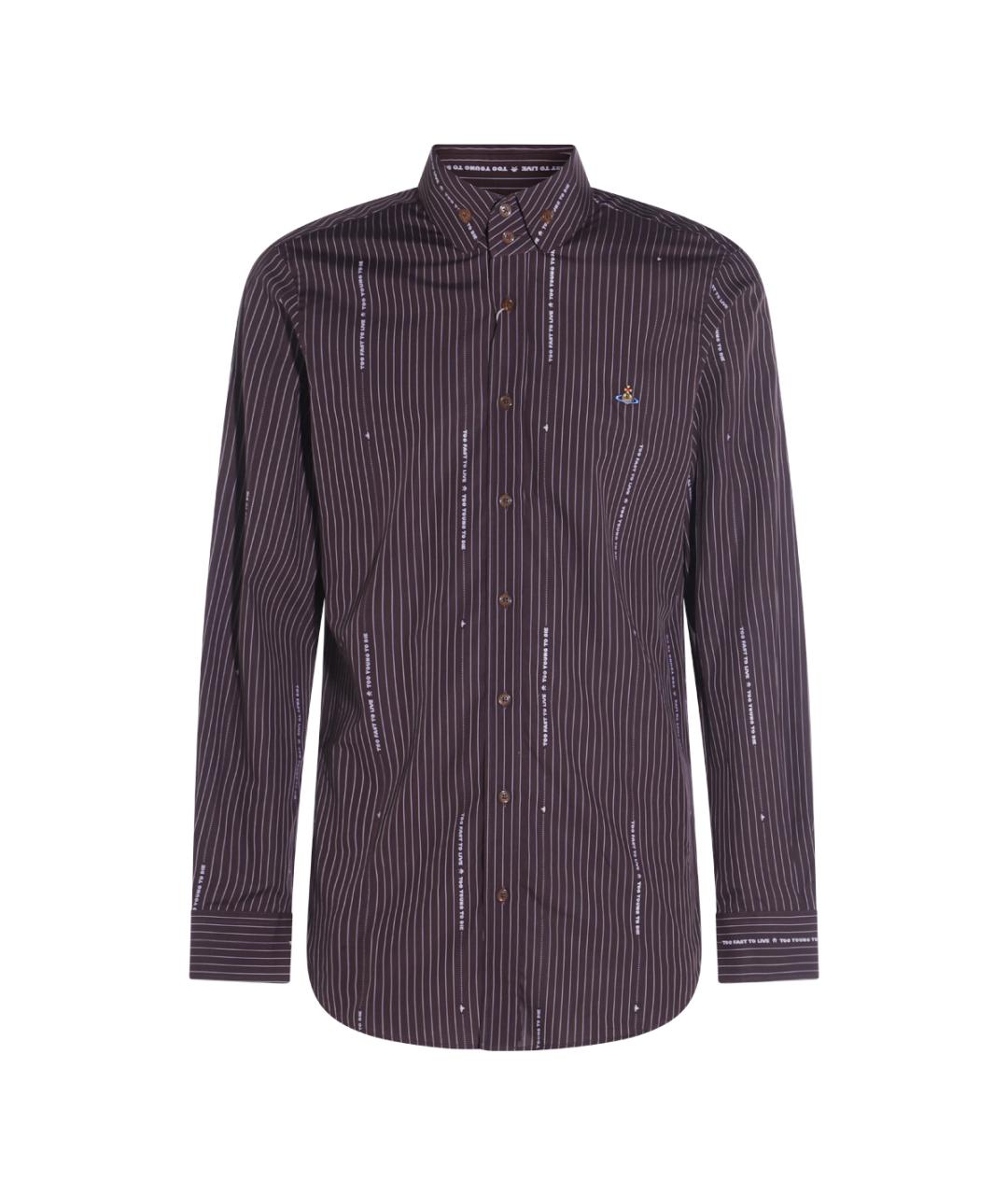 VIVIENNE WESTWOOD Коричневая хлопковая классическая рубашка, фото 5