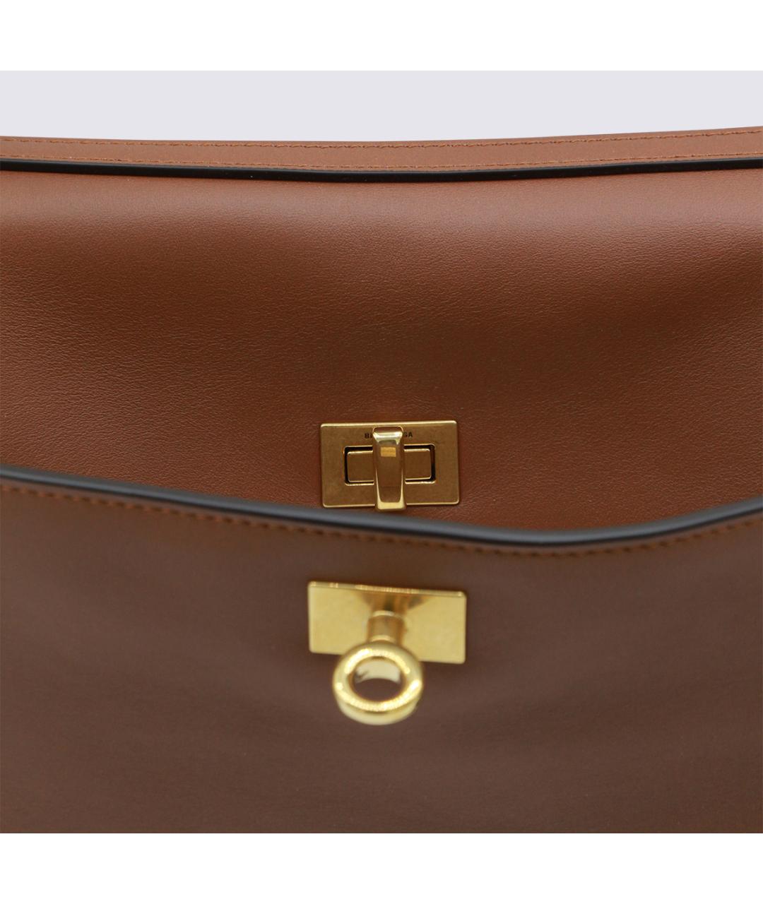 BALENCIAGA Коричневая кожаная сумка тоут, фото 5