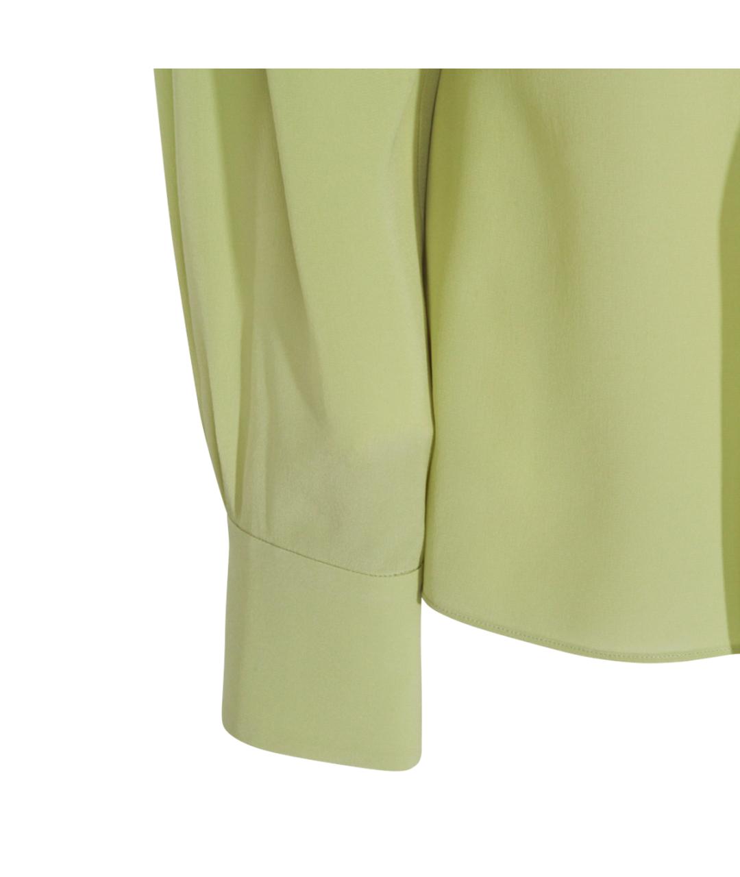 GUCCI Зеленая шелковая блузы, фото 4