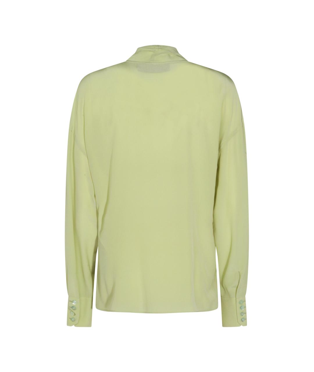 GUCCI Зеленая шелковая блузы, фото 2