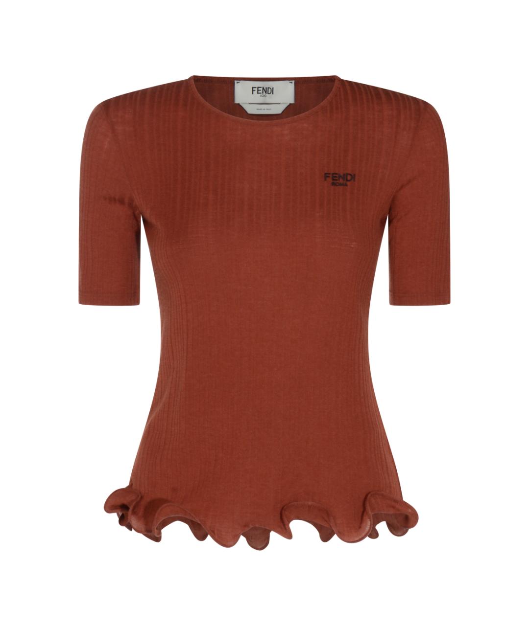 FENDI Красный шерстяной джемпер / свитер, фото 1