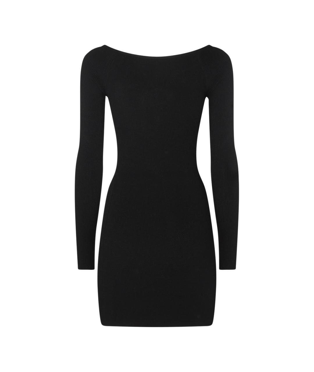 DIESEL Черное вискозное повседневное платье, фото 2