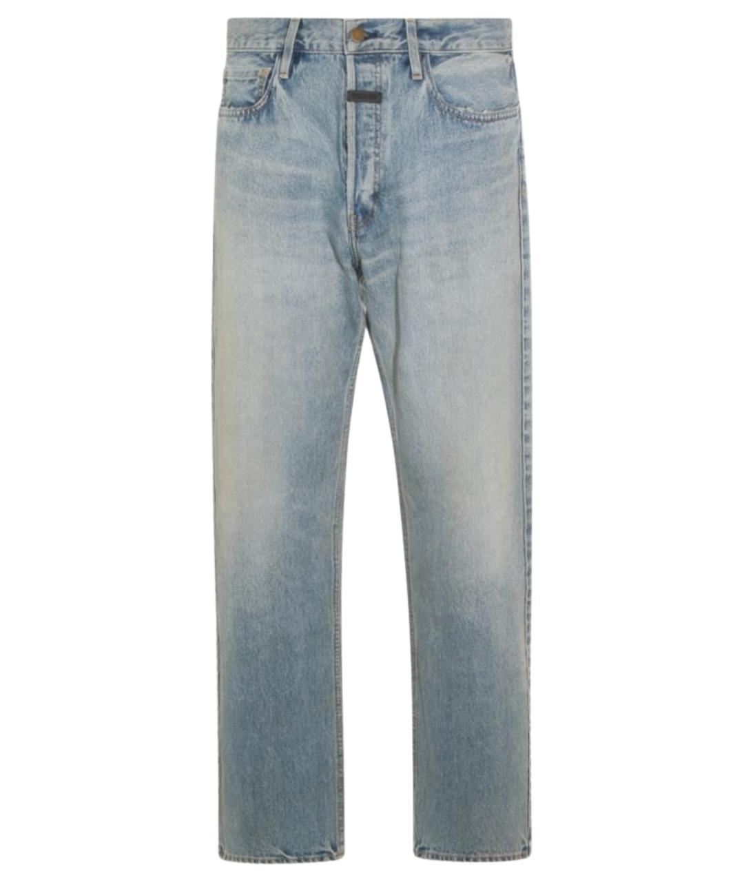 FEAR OF GOD Голубые хлопковые прямые джинсы, фото 1