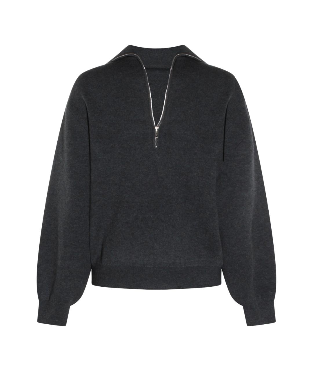 BALENCIAGA Антрацитовый шерстяной джемпер / свитер, фото 1