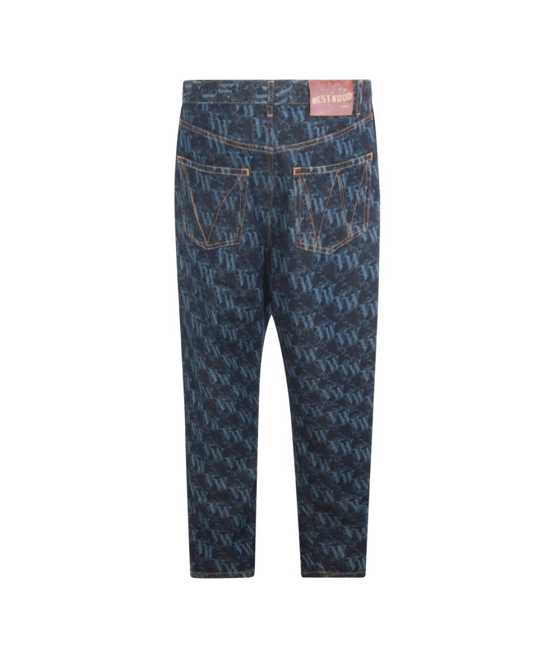 VIVIENNE WESTWOOD Синие хлопковые прямые джинсы, фото 2