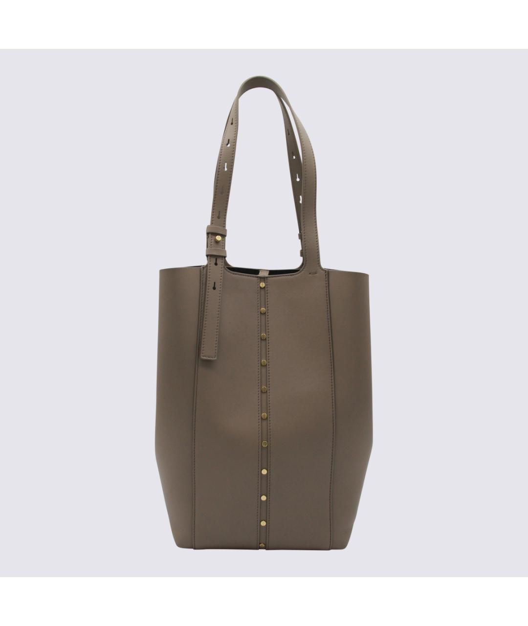 GOLDEN GOOSE DELUXE BRAND Коричневая кожаная сумка тоут, фото 3