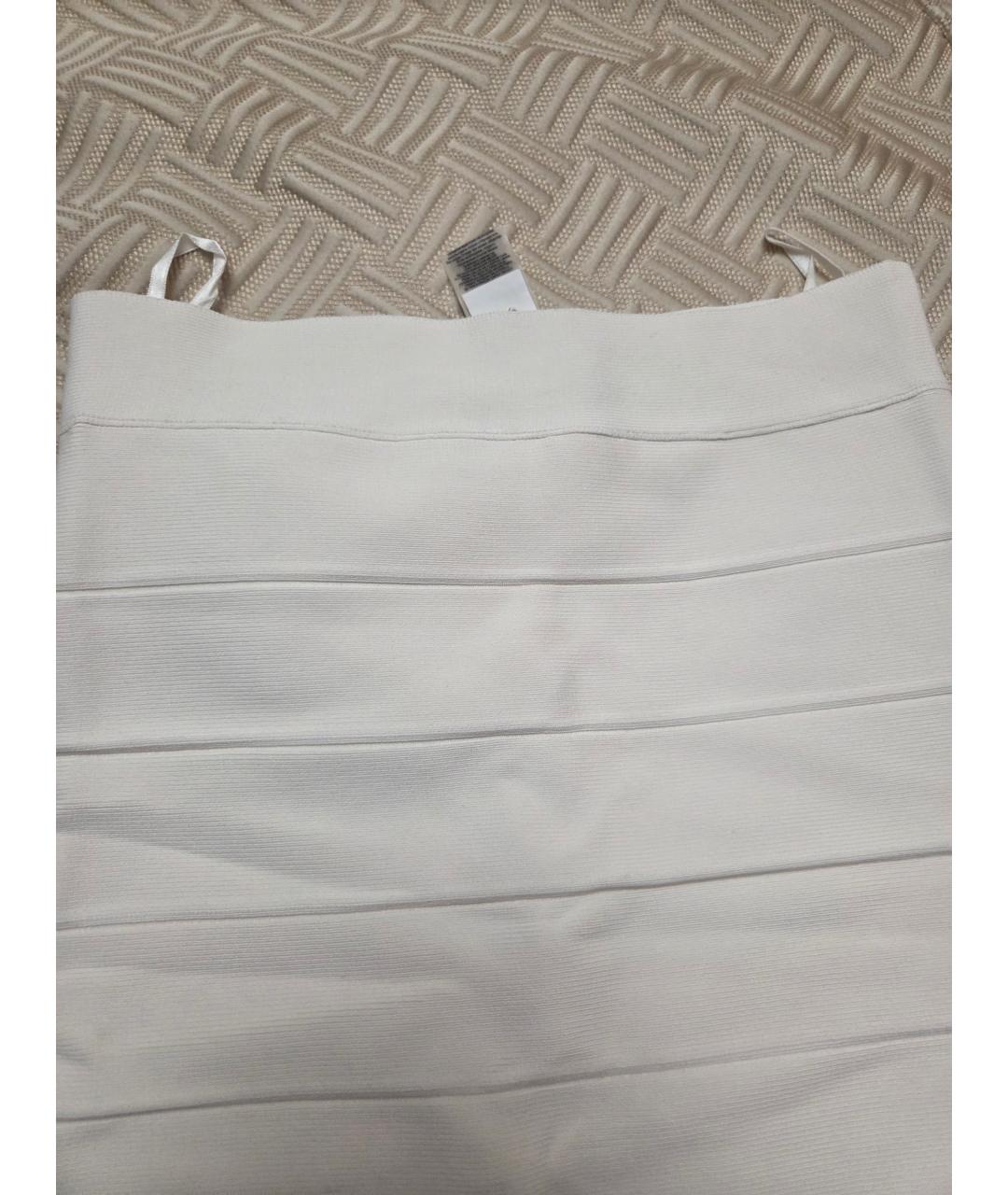 BCBG MAXAZRIA Белая вискозная юбка миди, фото 3