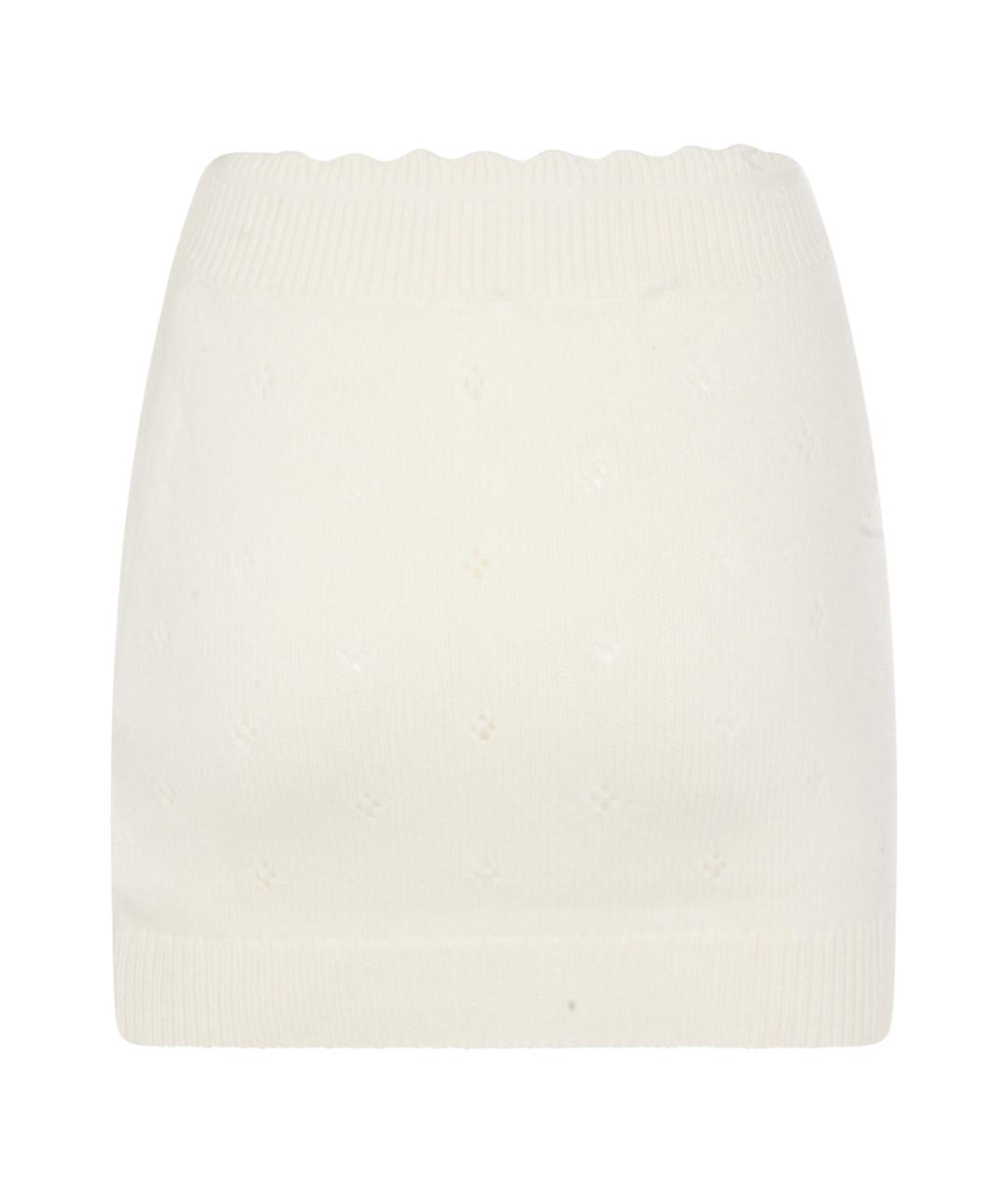 CHLOE Белая шерстяная юбка миди, фото 2