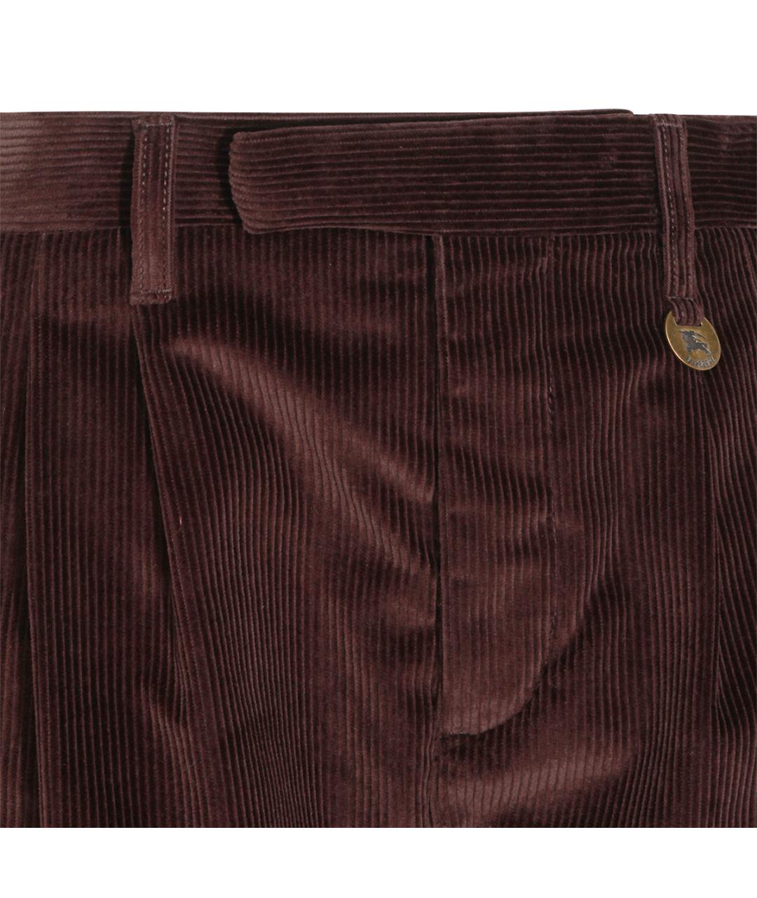 BURBERRY Коричневые хлопковые повседневные брюки, фото 3