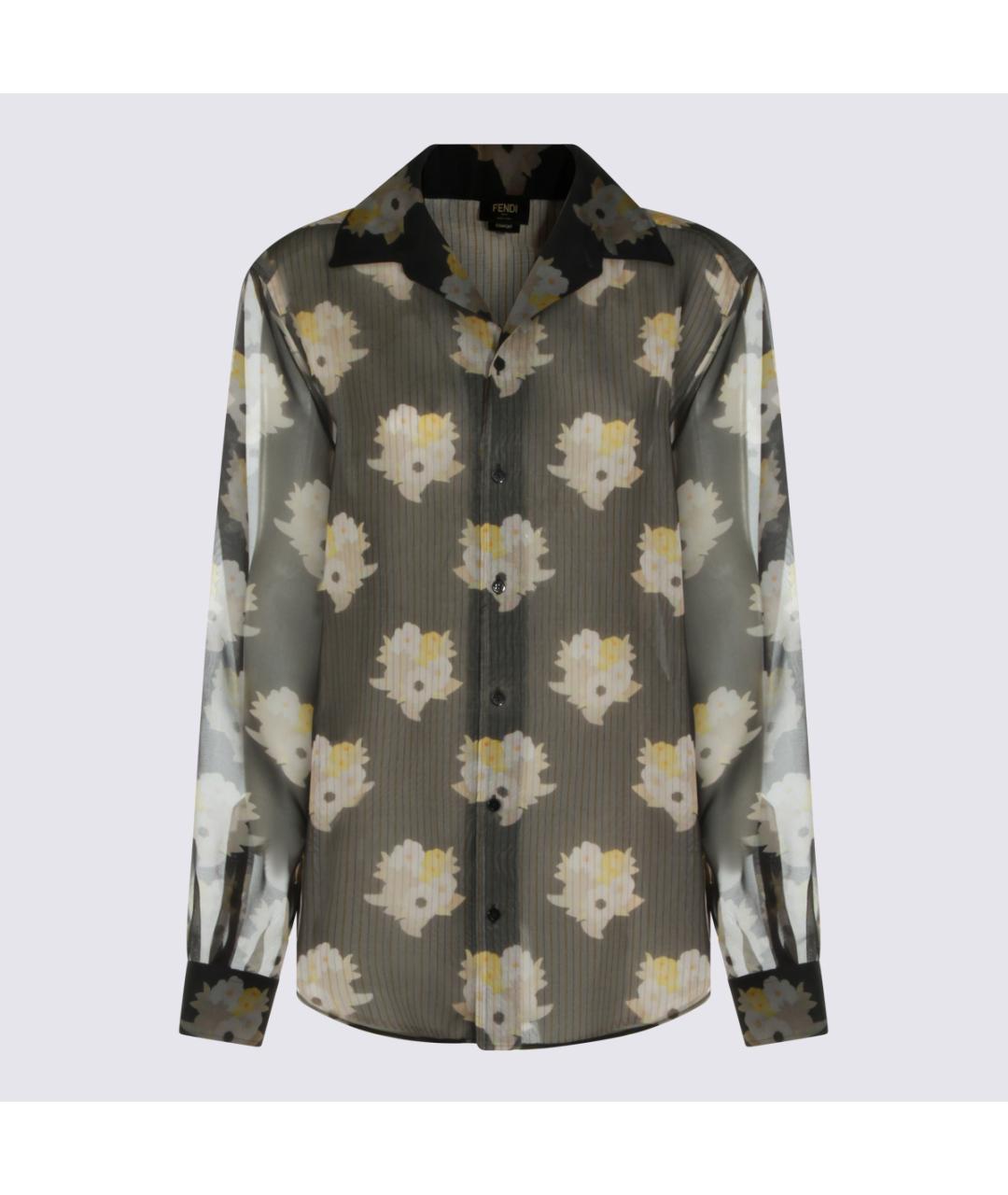 FENDI Мульти шелковая кэжуал рубашка, фото 2