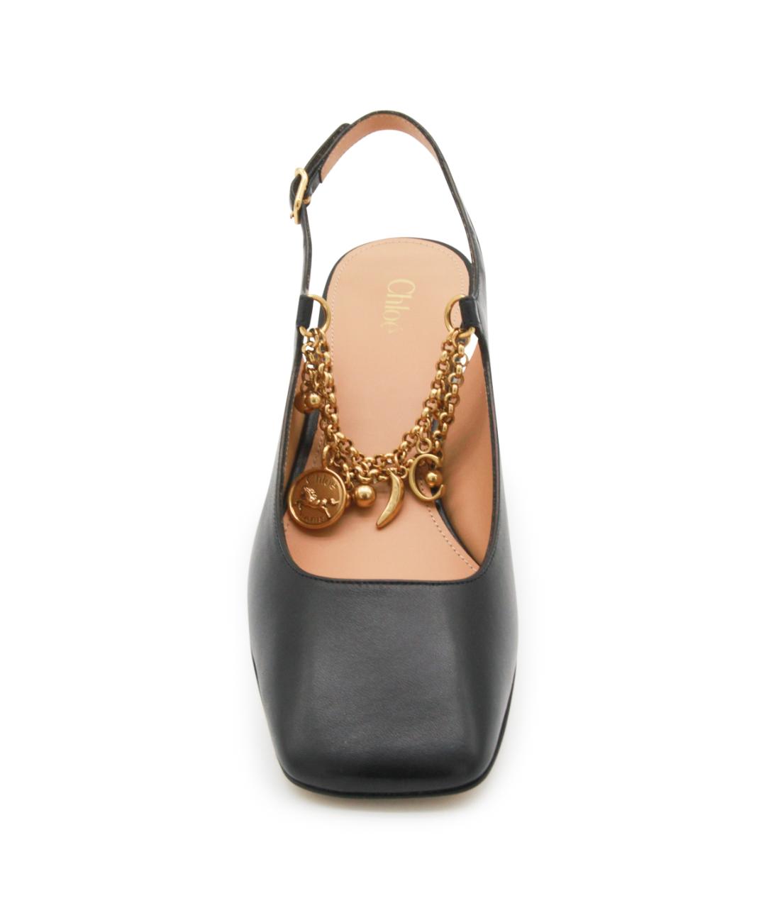 CHLOE Черные кожаные туфли, фото 4