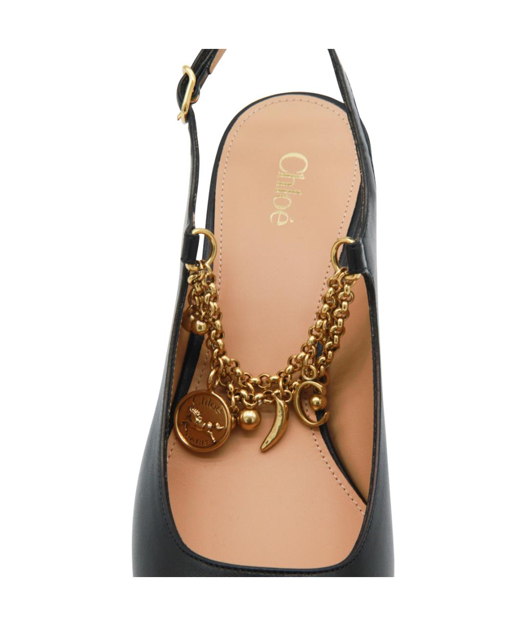 CHLOE Черные кожаные туфли, фото 5