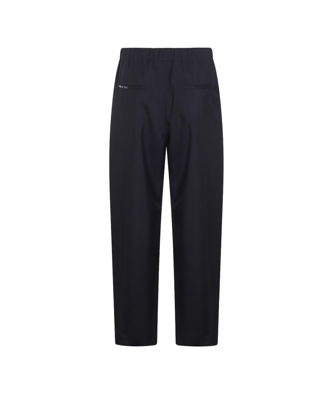 MARNI Черные хлопковые прямые брюки, фото 2