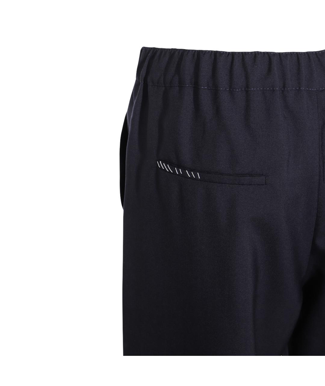 MARNI Черные хлопковые прямые брюки, фото 4