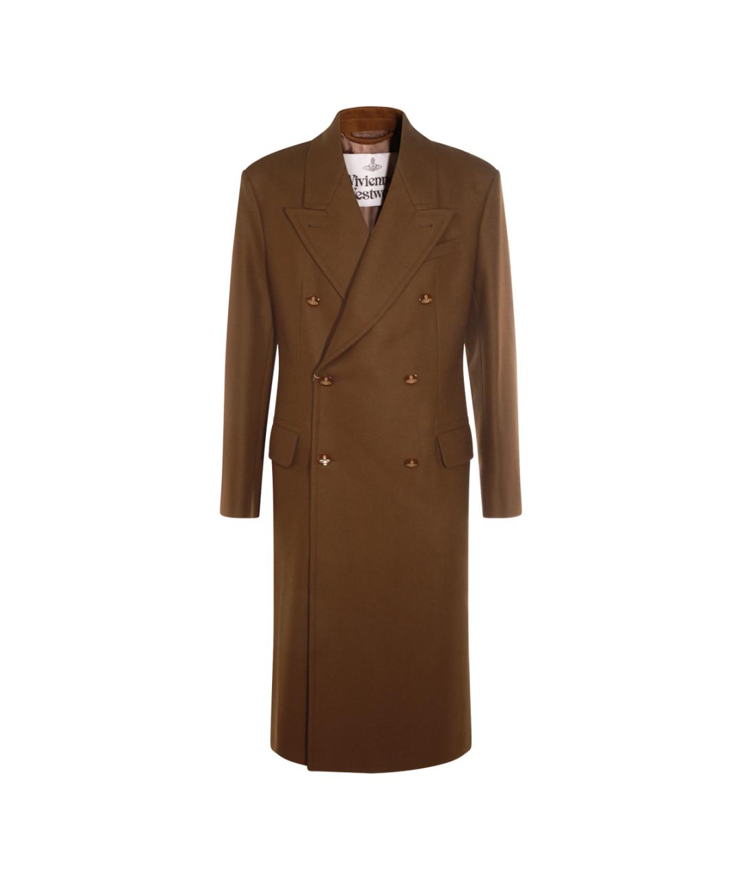 VIVIENNE WESTWOOD Коричневое шерстяное пальто, фото 1