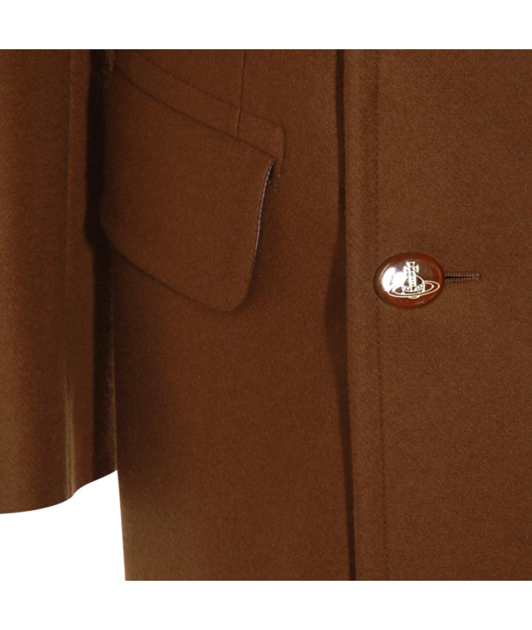 VIVIENNE WESTWOOD Коричневое шерстяное пальто, фото 4