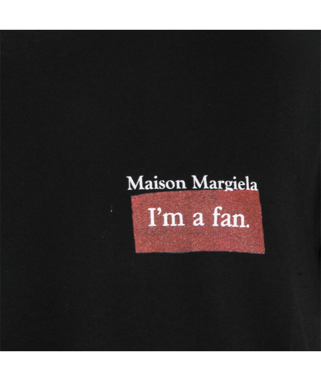 MAISON MARGIELA Черная хлопковая футболка, фото 3
