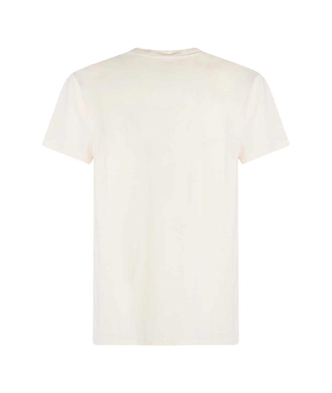 MAISON MARGIELA Бежевая хлопковая футболка, фото 2